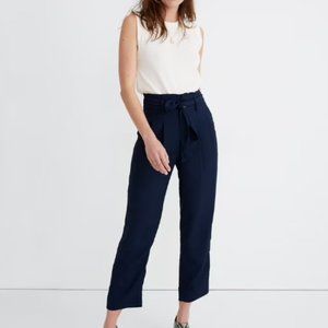 NWT Madewell Navy Drapey Paperbag Pants